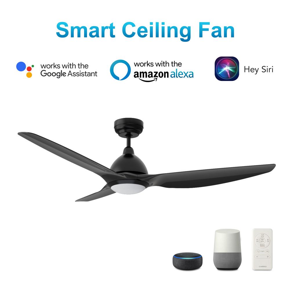 Cranston 52-inch Smart Ceiling Fan with Remote, Light Kit Included, Works with Google Assistant, Ama